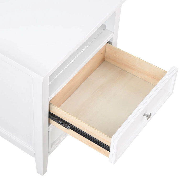 Comodino a 2 cassetti Westby – Comodino da camera da letto con contenitore