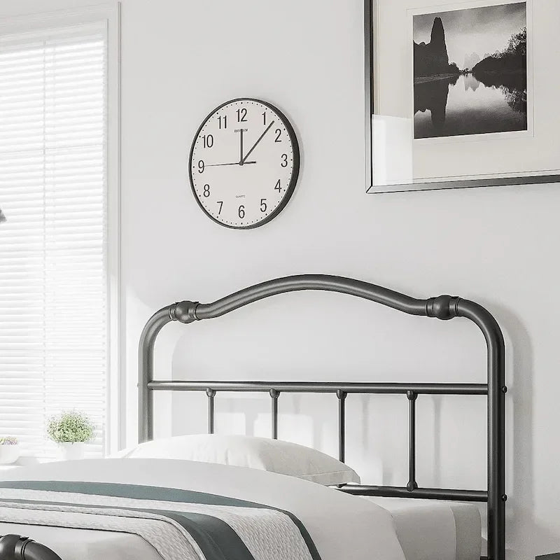 Telaio letto in metallo rinforzato da 14" in stile vintage, supporta fino a 1134 kg, facile da montare e senza cigolii