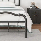 Telaio letto in metallo rinforzato da 14" in stile vintage, supporta fino a 1134 kg, facile da montare e senza cigolii