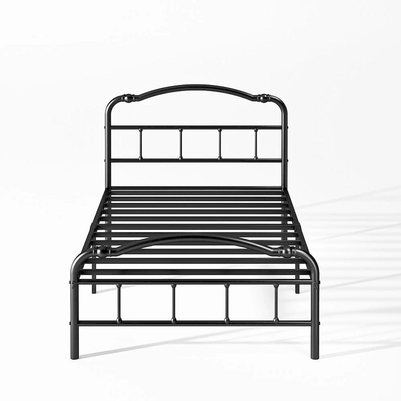 Telaio letto in metallo rinforzato da 14" in stile vintage, supporta fino a 1134 kg, facile da montare e senza cigolii