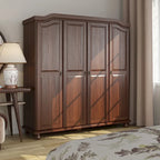 Armadio a 4 ante in legno massello al 100% – Mobile contenitore per camera da letto