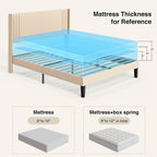 Letto Imbottito Matrimoniale/King con Canali Verticali e Testiera ad Ali