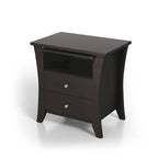 Comodino transizionale Mendolla di Furniture of America con 2 cassetti e ripiano