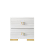 CraftPorch Set 3 Comodini e Letto con Piattaforma Lussuosa in Velluto Capitonnè