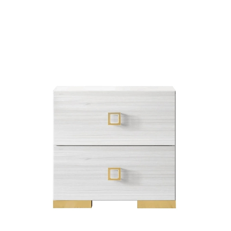 CraftPorch Set 3 Comodini e Letto con Piattaforma Lussuosa in Velluto Capitonnè