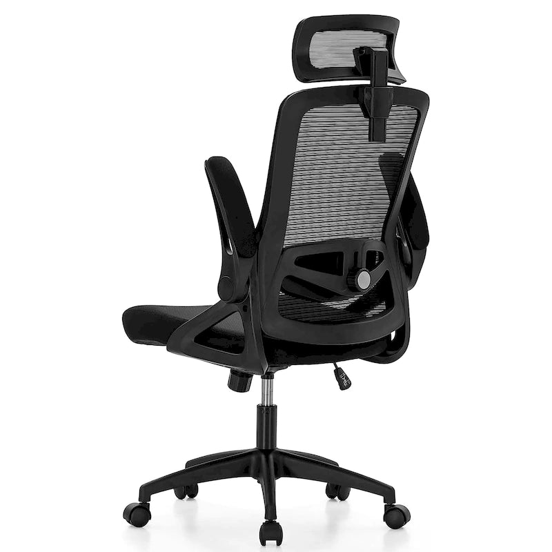 Sedia da Ufficio Ergonomica in Rete con Schienale Alto, Sedia da Computer Direzionale Girevole a 360°