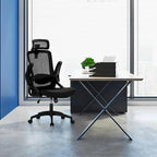 Sedia da Ufficio Ergonomica in Rete con Schienale Alto, Sedia da Computer Direzionale Girevole a 360°