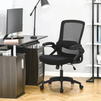 Sedia da Ufficio Ergonomica in Rete con Schienale Alto, Sedia da Computer Direzionale Girevole a 360°