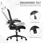 Sedia da Ufficio Ergonomica in Rete con Schienale Alto, Sedia da Computer Direzionale Girevole a 360°