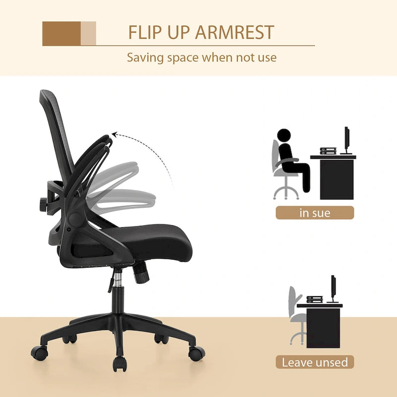 Sedia da Ufficio Ergonomica in Rete con Schienale Alto, Sedia da Computer Direzionale Girevole a 360°