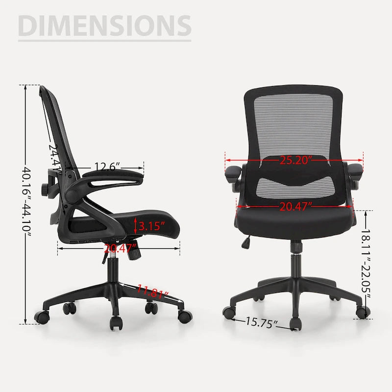 Sedia da Ufficio Ergonomica in Rete con Schienale Alto, Sedia da Computer Direzionale Girevole a 360°