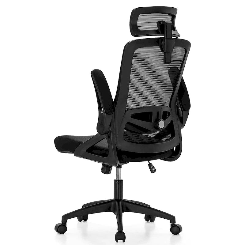 Sedia da Ufficio Ergonomica in Rete con Schienale Alto, Sedia da Computer Direzionale Girevole a 360°