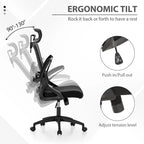 Sedia da Ufficio Ergonomica in Rete con Schienale Alto, Sedia da Computer Direzionale Girevole a 360°