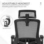Sedia da Ufficio Ergonomica in Rete con Schienale Alto, Sedia da Computer Direzionale Girevole a 360°