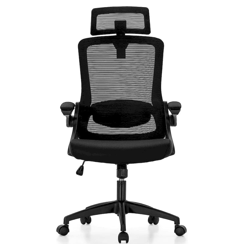 Sedia da Ufficio Ergonomica in Rete con Schienale Alto, Sedia da Computer Direzionale Girevole a 360°