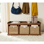 Panca contenitore SAFAVIEH Eola grigio/bianco - 47 x 16,1 x 19,9 - 47Lx16Px20H