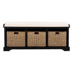 Panca contenitore SAFAVIEH Eola grigio/bianco - 47 x 16,1 x 19,9 - 47Lx16Px20H