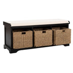 Panca contenitore SAFAVIEH Eola grigio/bianco - 47 x 16,1 x 19,9 - 47Lx16Px20H