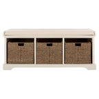 Panca contenitore SAFAVIEH Eola grigio/bianco - 47 x 16,1 x 19,9 - 47Lx16Px20H