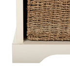 Panca contenitore SAFAVIEH Eola grigio/bianco - 47 x 16,1 x 19,9 - 47Lx16Px20H
