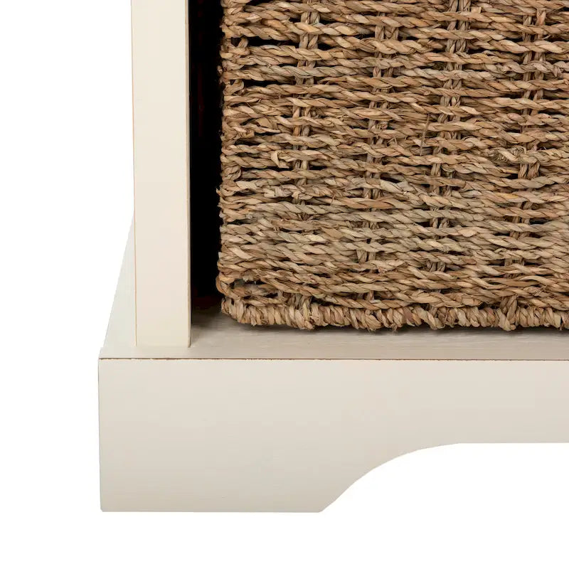 Panca contenitore SAFAVIEH Eola grigio/bianco - 47 x 16,1 x 19,9 - 47Lx16Px20H