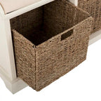 Panca contenitore SAFAVIEH Eola grigio/bianco - 47 x 16,1 x 19,9 - 47Lx16Px20H