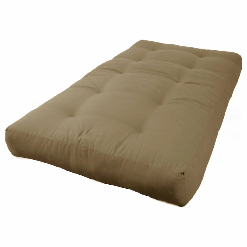 Materasso futon in twill spesso 8 pollici (singolo, piazza e mezza o matrimoniale)