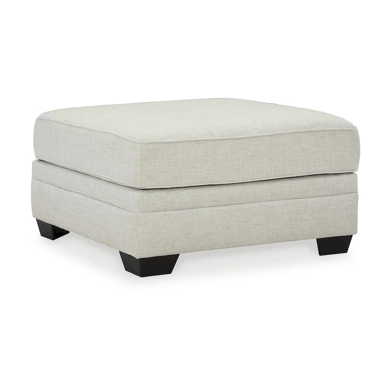 Poggiapiedi Pouf Contenitore Oversize Grigio – Poggiapiedi Imbottito per Soggiorno