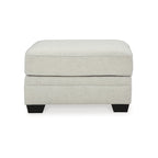 Poggiapiedi Pouf Contenitore Oversize Grigio – Poggiapiedi Imbottito per Soggiorno