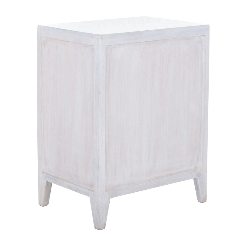 Comodino monoblocco intagliato in legno – Cassettiera decorativa da comodino con contenitore