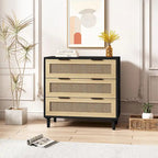 Cassettiera in rattan a 3 cassetti