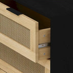 Cassettiera in rattan a 3 cassetti