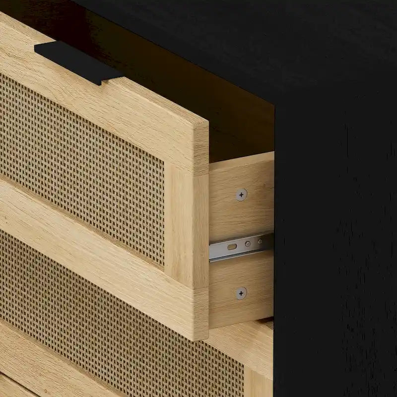 Cassettiera in rattan a 3 cassetti