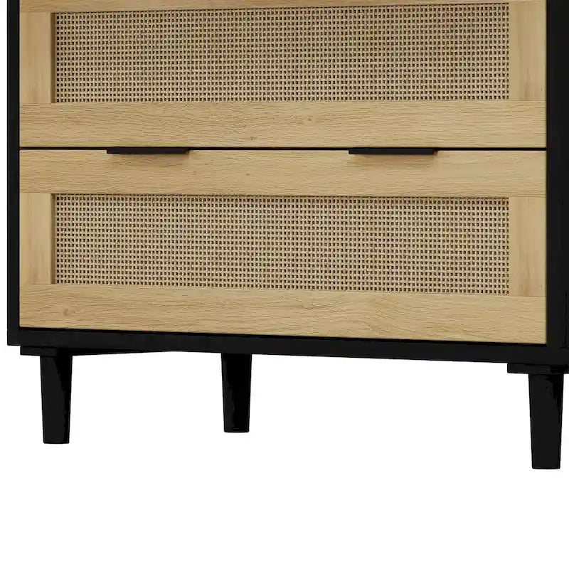 Cassettiera in rattan a 3 cassetti