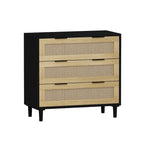 Cassettiera in rattan a 3 cassetti