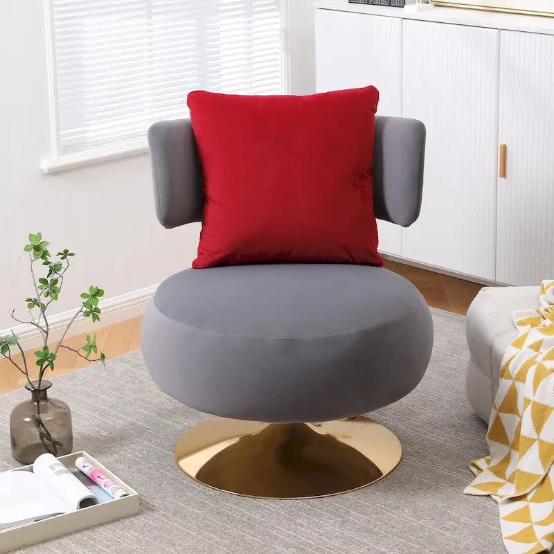 Poltrona Girevole Accent per Soggiorno Camera da Letto