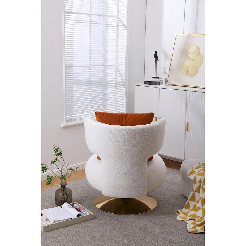 Poltrona Girevole Accent per Soggiorno Camera da Letto