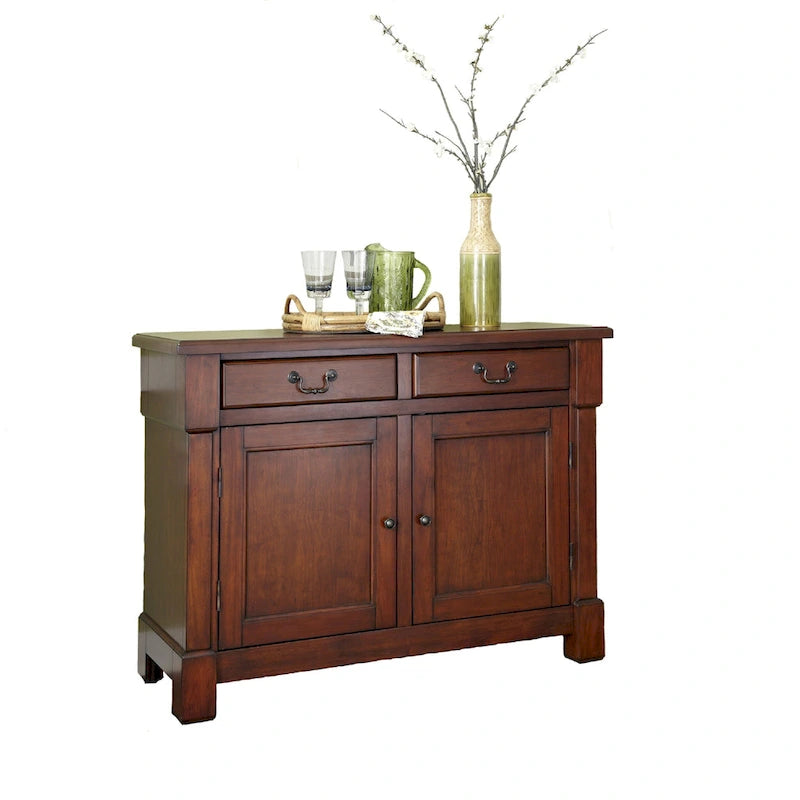 Credenza/Mobile Buffet Rustico in Legno di Ciliegio – Mobile Contenitore per Sala da Pranzo