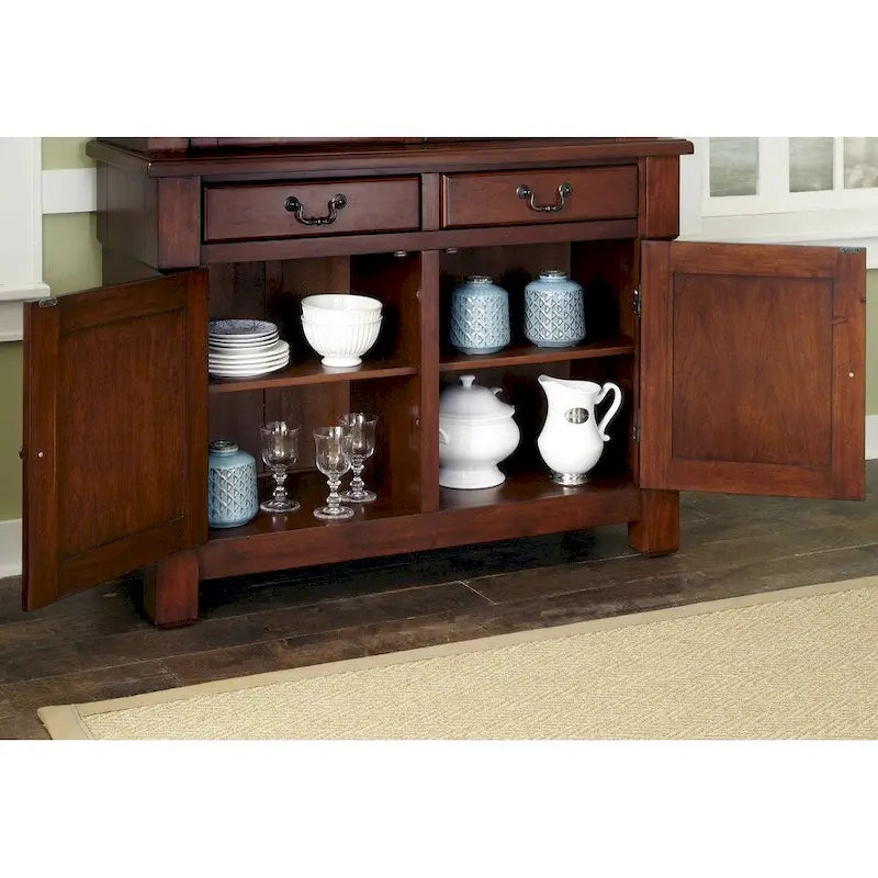Credenza/Mobile Buffet Rustico in Legno di Ciliegio – Mobile Contenitore per Sala da Pranzo