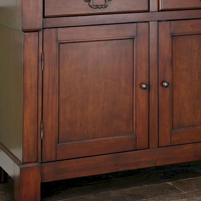 Credenza/Mobile Buffet Rustico in Legno di Ciliegio – Mobile Contenitore per Sala da Pranzo