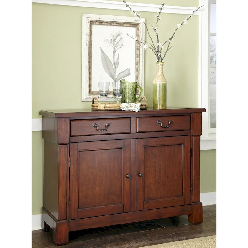 Credenza/Mobile Buffet Rustico in Legno di Ciliegio – Mobile Contenitore per Sala da Pranzo